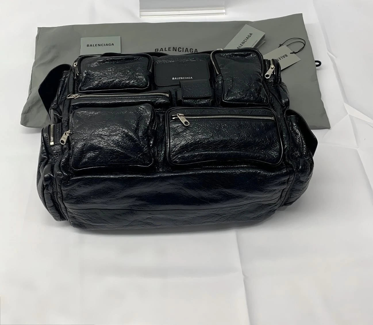 Balenciaga SUPERBUSY Logo Large Shoulder Bag For Women