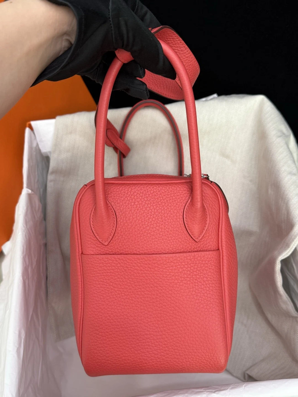 Hermes Lindy26 Pink Silver Hardware 2Way Top Handle Bag Crossbody
