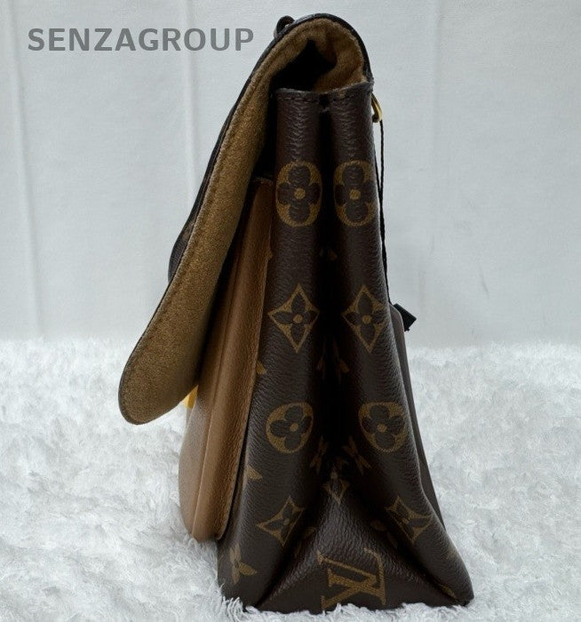 Louis Vuitton Marignan Monogram Top Handle Bag Crossbody Brown Gold Women