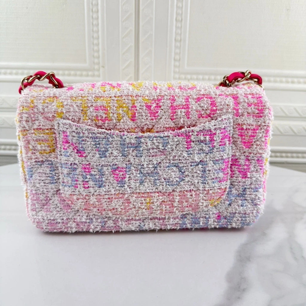 CHANEL Tweed Gradient CF Large Mini Crossbody Bag For Women