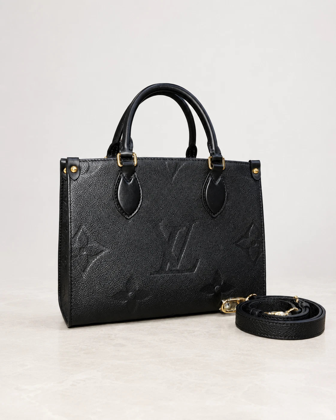 Louis Vuitton OnTheGo PM Monogram Empreinte Black Tote Bag Excellent