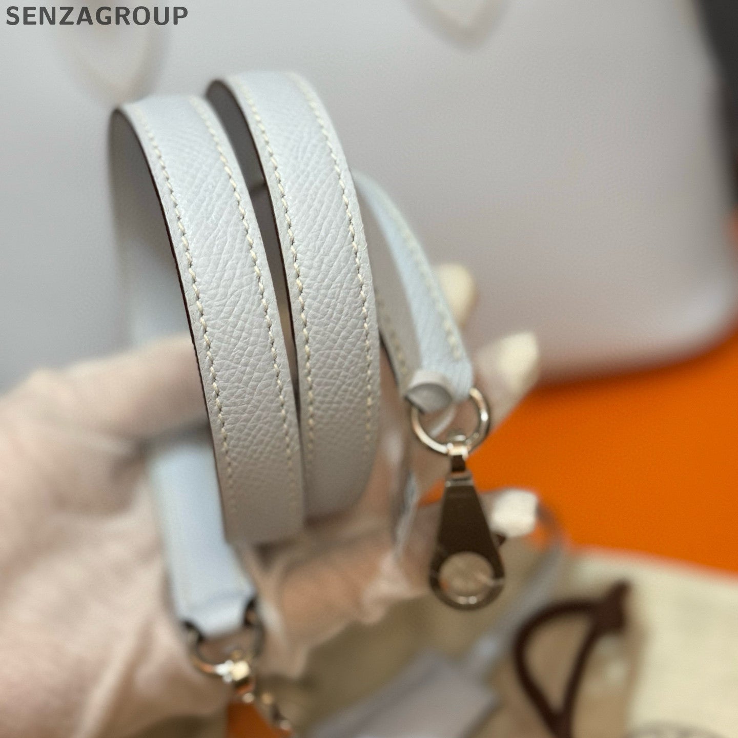 Hermès Bolide 25 Bag White Silver Hardware Classic Women's Handbag