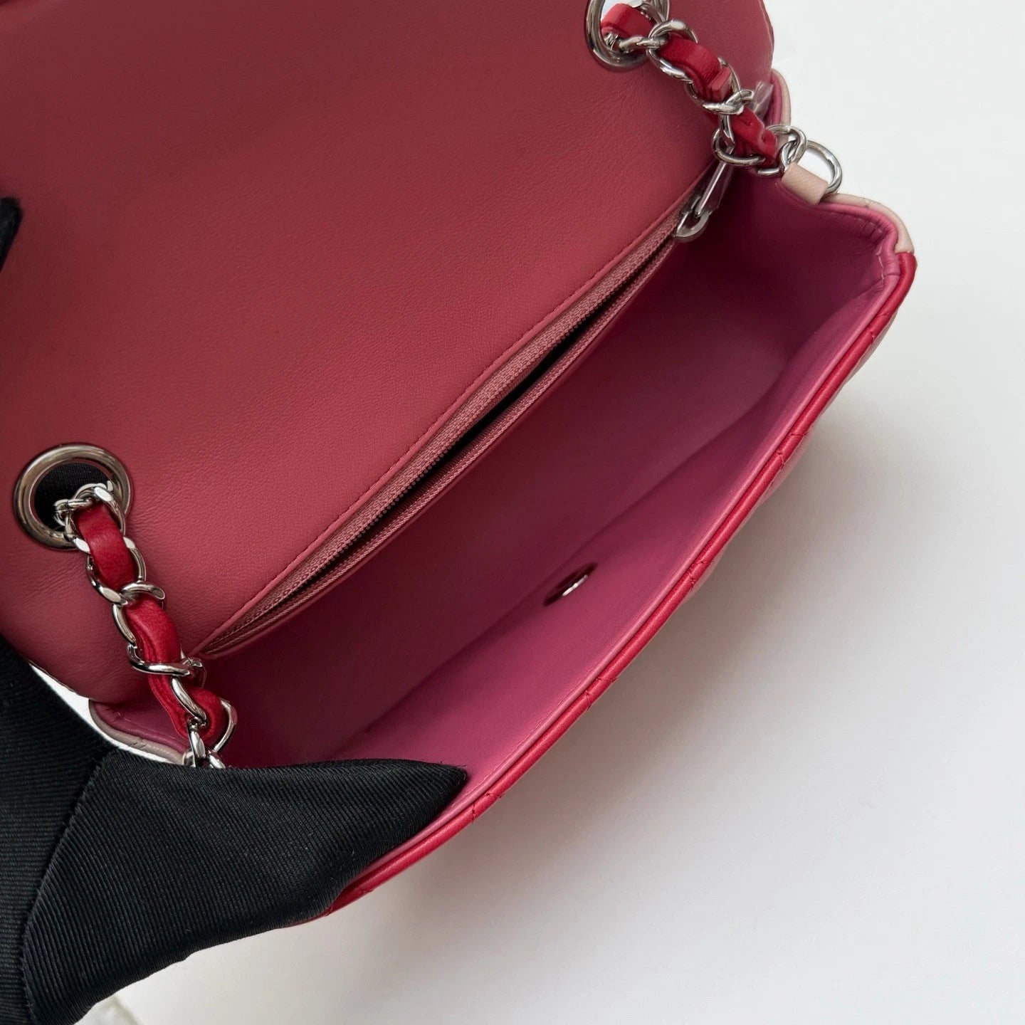 Chanel Classic Flap MINI Chain Shoulder Crossbody Bag RED Women Classic