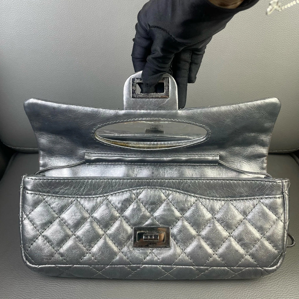 Chanel 2.55 Pearl Leather Baguette Shoulder Underarm Bag For Women