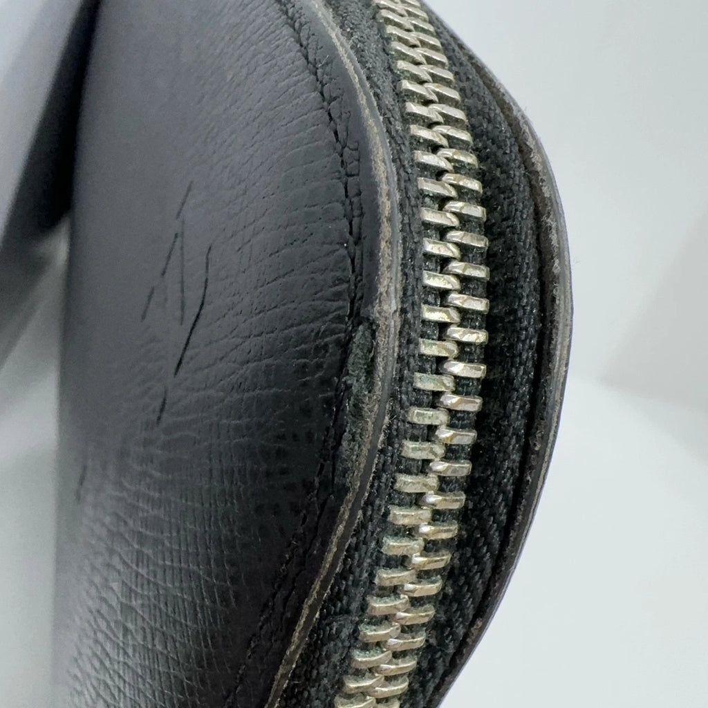 Louis Vuitton Black Leather Clutch Wallet Card Holder For Women