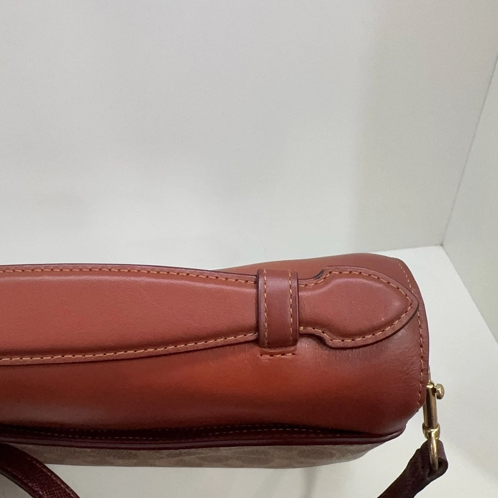Coach Canvas Women's Colorblock Monogram Messenger Shoulder Crossbody Handbag