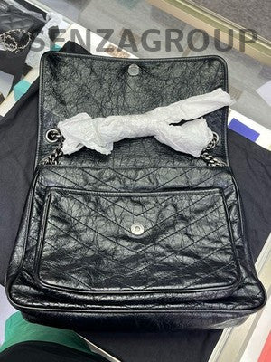 Saint Laurent Large Niki Black Silver Chain Shoulder Bag Classic Women