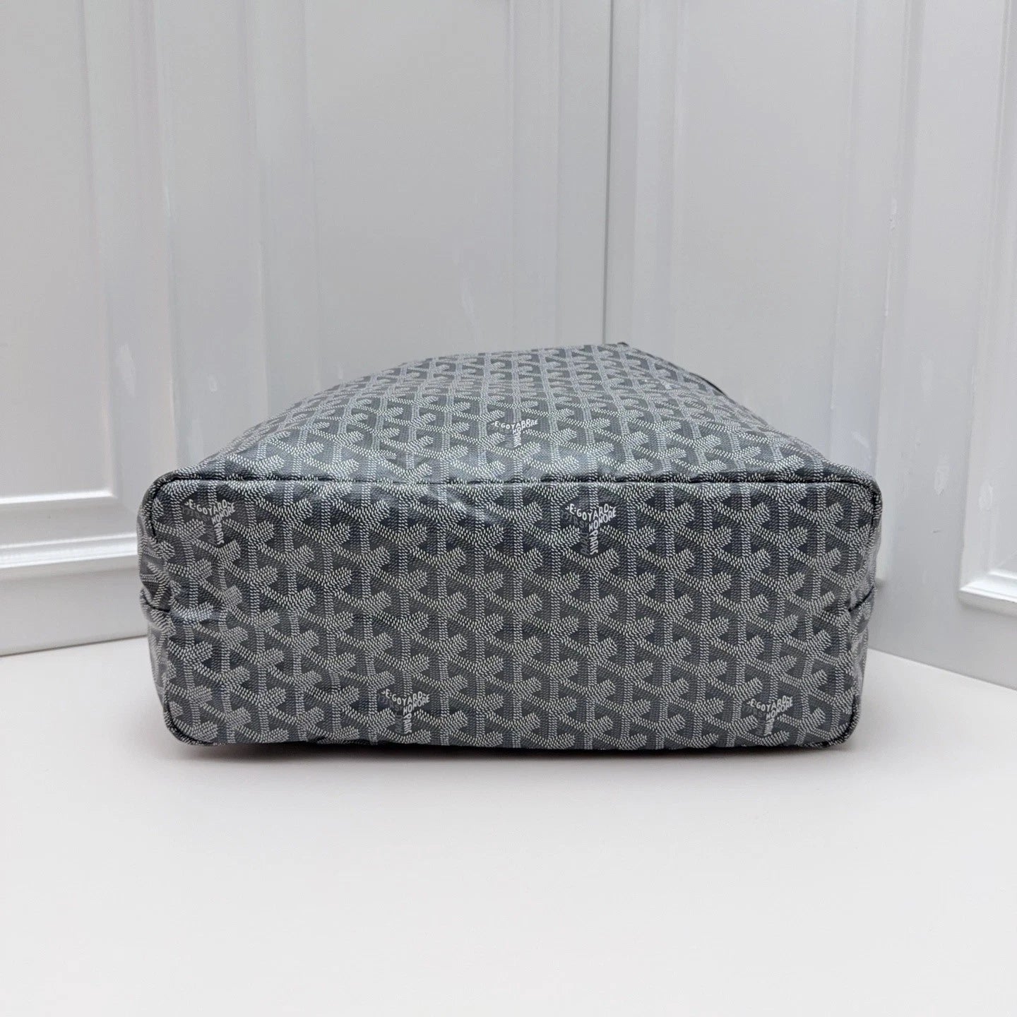 Goyard Monogram Tote CanvasTop Handle Shoulder Bag Gray Women Fashion
