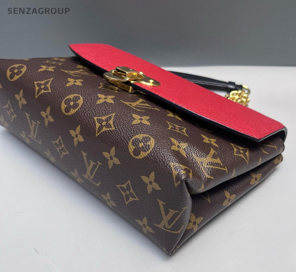 Louis Vuitton Saint Pallas Monogram Chain Shoulder Bag Brown Gold Women Classic