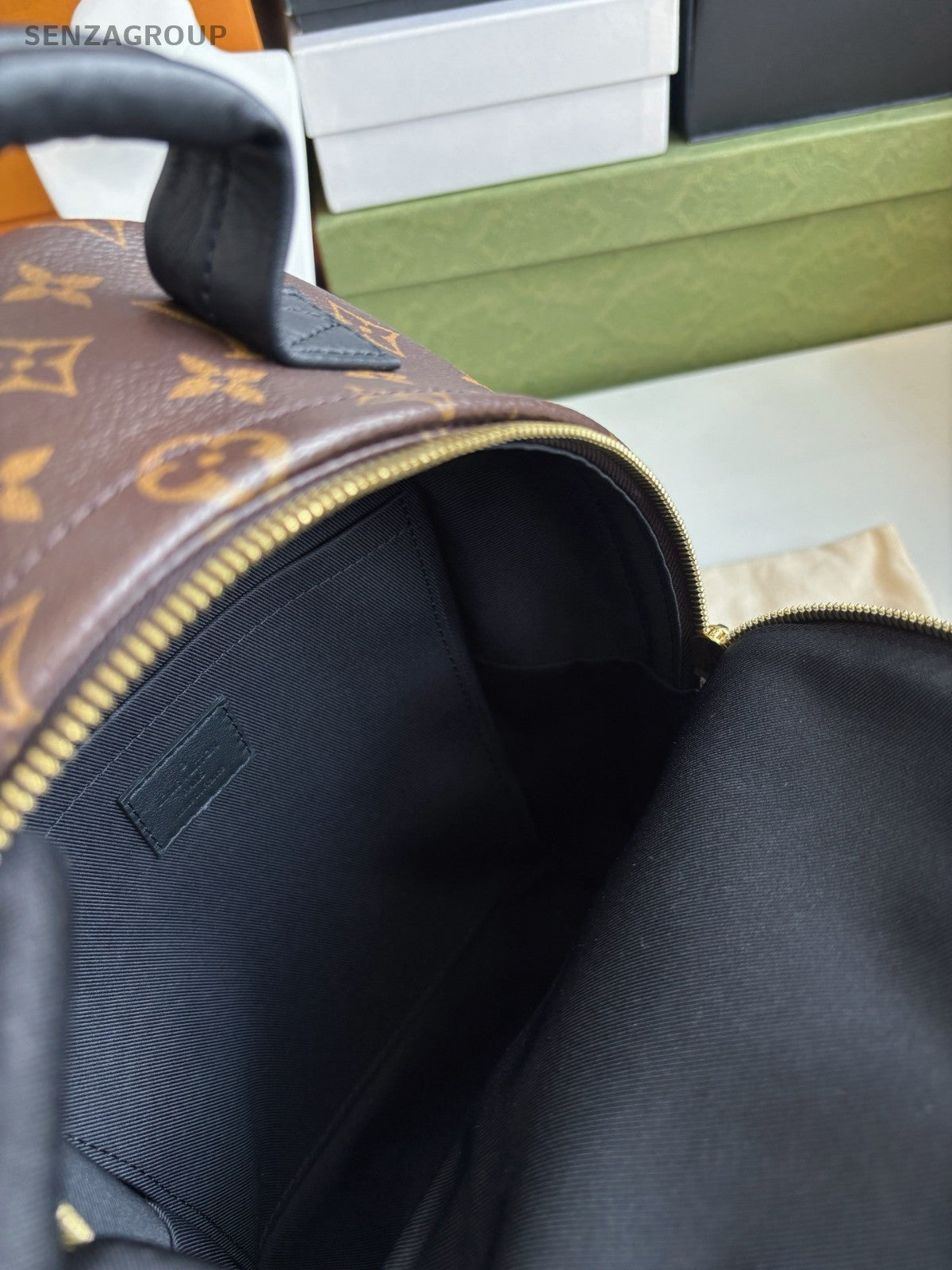 Louis Vuitton Monogram Classic Blackpack Medium Amost brand NEW Chip Version