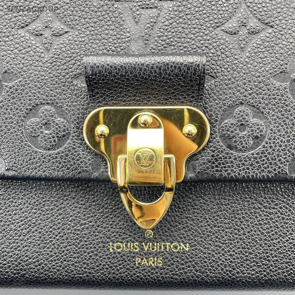 Louis Vuitton Vavin MM Black Monogram Chain Shoulder Bag Women Classic