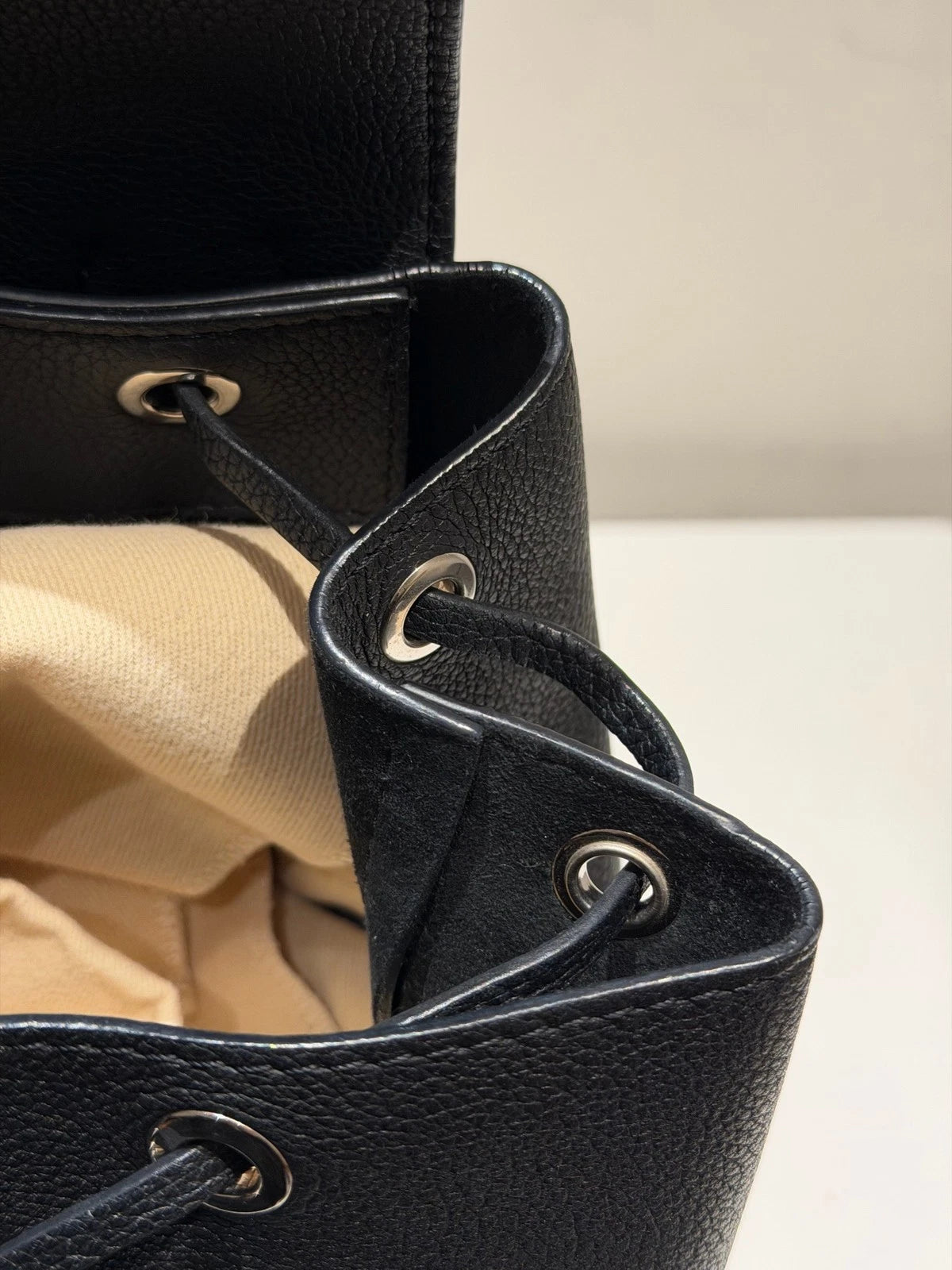 Louis Vuitton Lock Me Backpack Black Silver Unisex Adults Classic