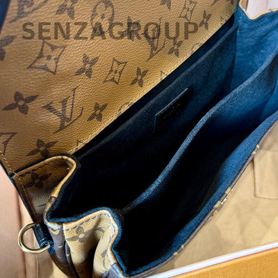 Louis Vuitton Monogram Canvas Messenger Bag in Caramel with Gold Hardware