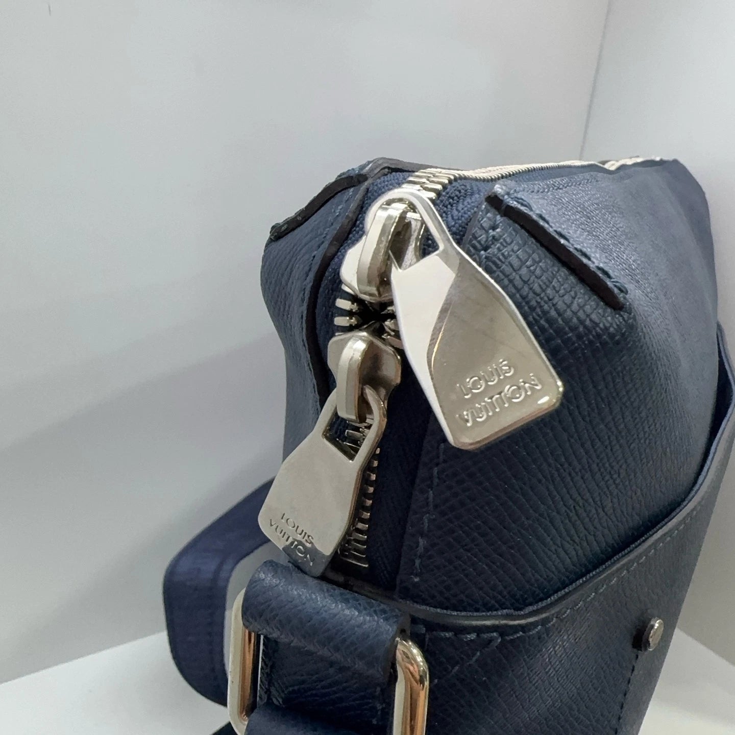 Louis Vuitton Solid Leather Flap Shoulder Crossbody Bag For Women