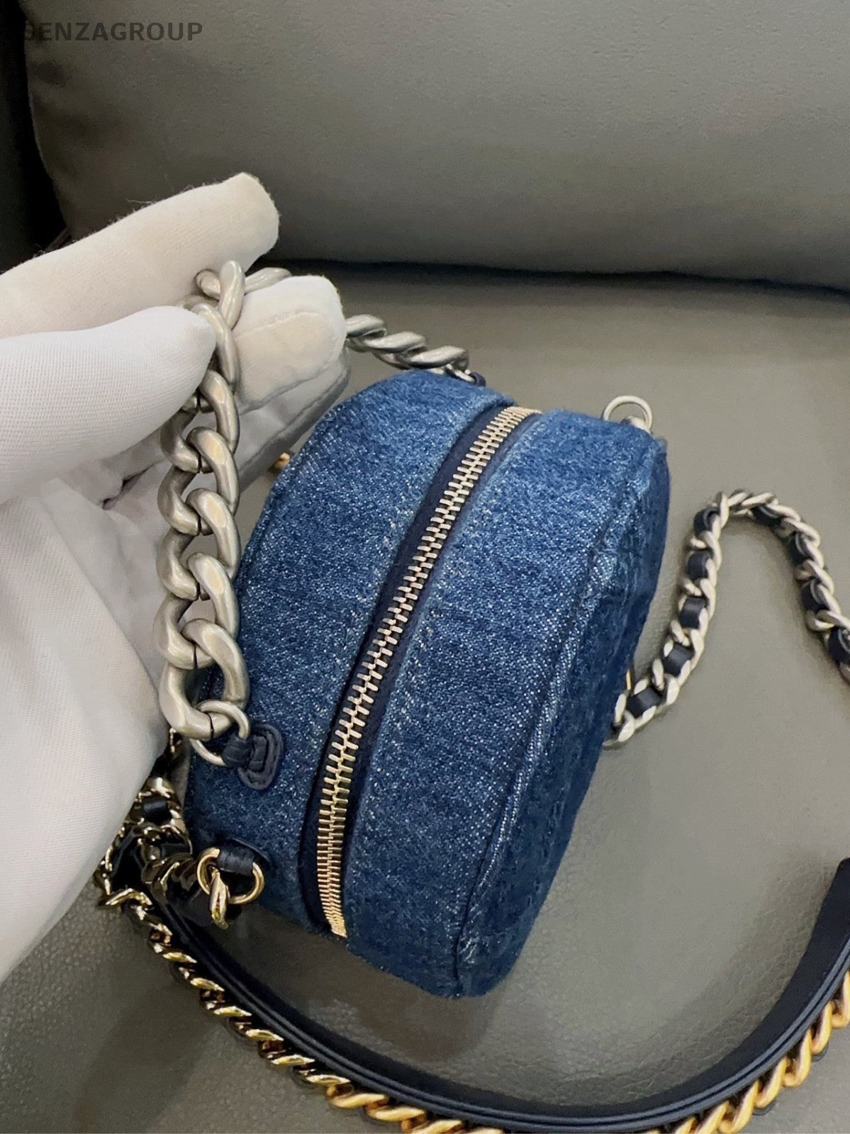CHANEL CoCo Mark31 Denim Chain Shoulder bag Crossbody Women Blue Classic