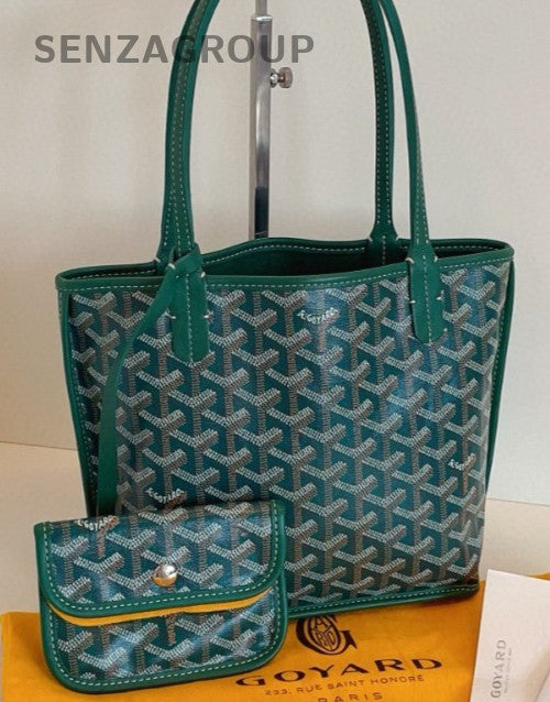 Goyard Anjou Mini Tote Shoulder Bag Green Used Women Classic Designer