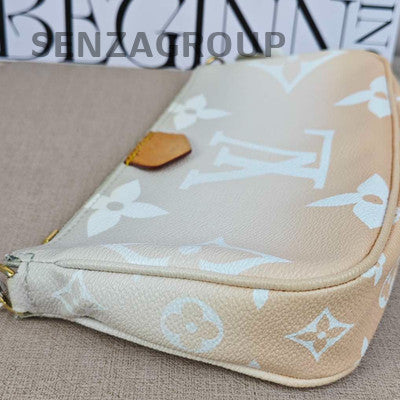 Louis Vuitton Pink White Gold Chain Crossbody Bag Women Fashion