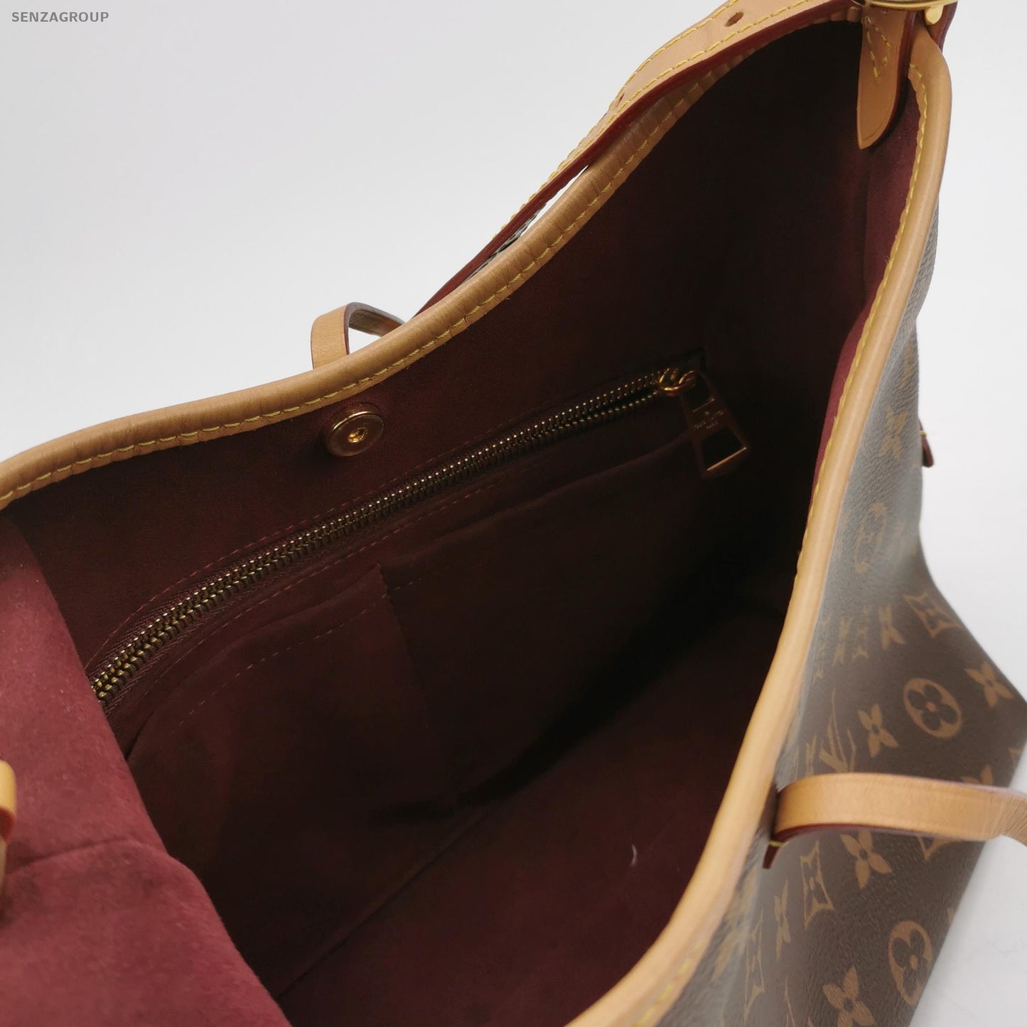 Louis Vuitton CarryAll PM Monogram Brown Gold Women Shoulder Crossbody Bag