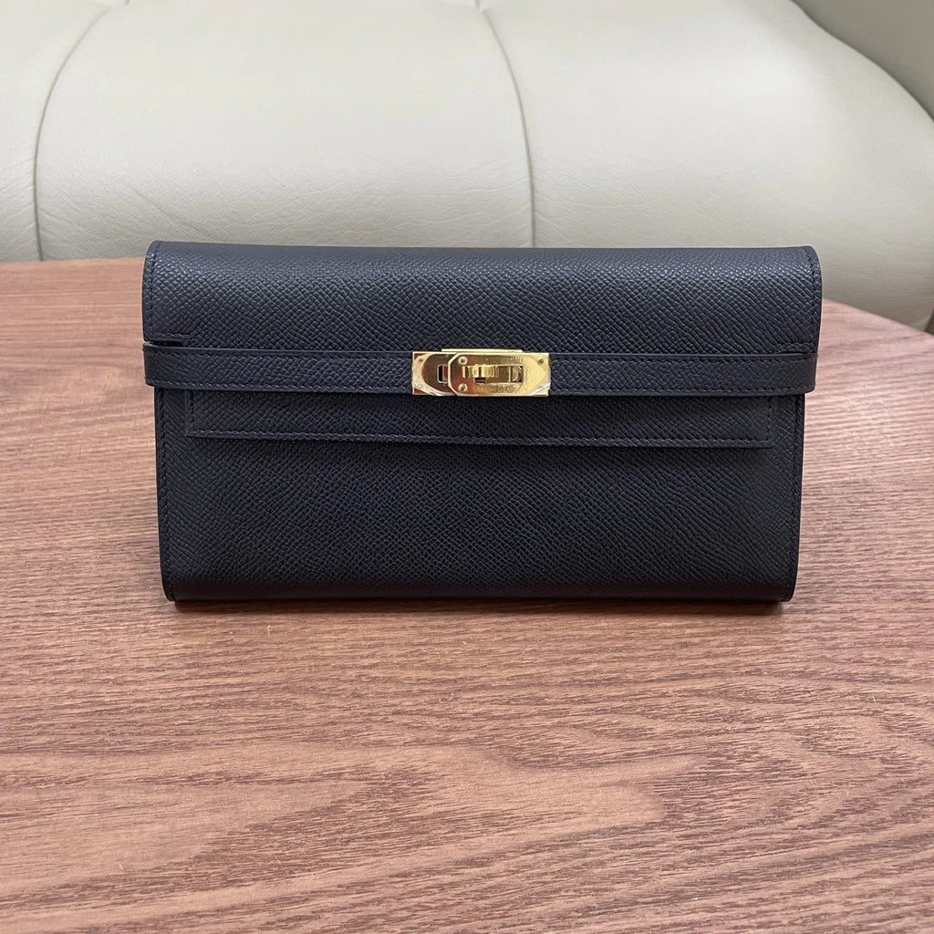 Hermès Kelly Long Wallet Black Women Classic