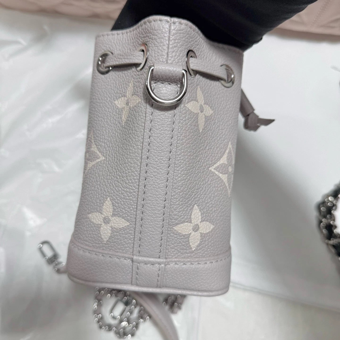 Louis Vuitton Canvas Taro Purple Nano Bucket Bag For Women