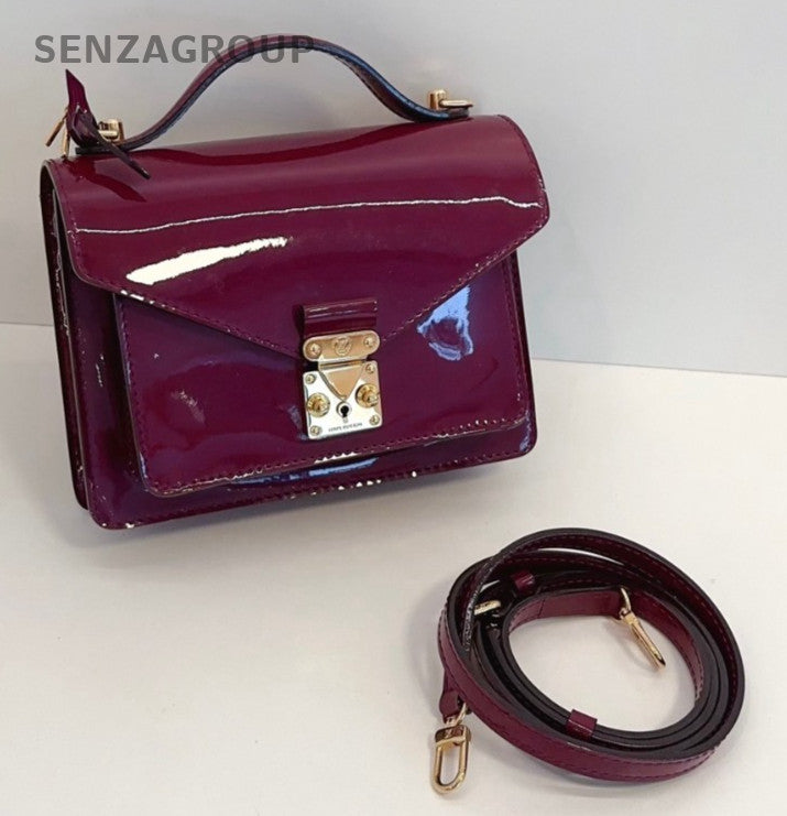 Louis Vuitton Purple-red Vernis Monceau BB 2WAY Handbag Crossbody