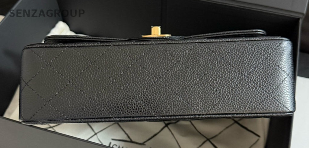 Chanel Classic Flap PM Calfskin Chain 2Way Shoulder Bag Crossbody Black Women