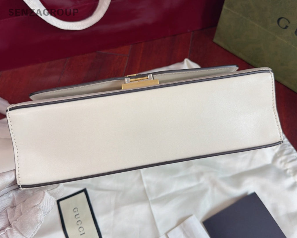 Gucci Zumi 2Way Shoulder Bag Crossbody White Gold Used Women Classic