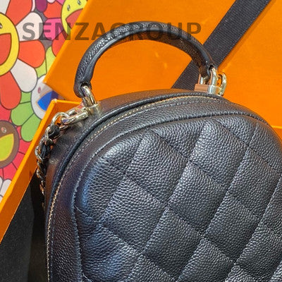 Chanel Black Gold Mini Quilted Chain Backpack - Classic Women's Fashion