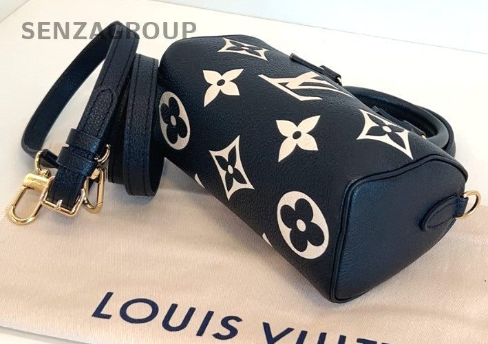 Louis Vuitton Speedy NANO Calfskin Panda Color Top handle 2WAY Crossbody bag