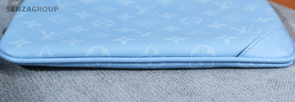 Louis Vuitton Monogram Zipper Detachable Strap Shoulder Bag Blue Black Women