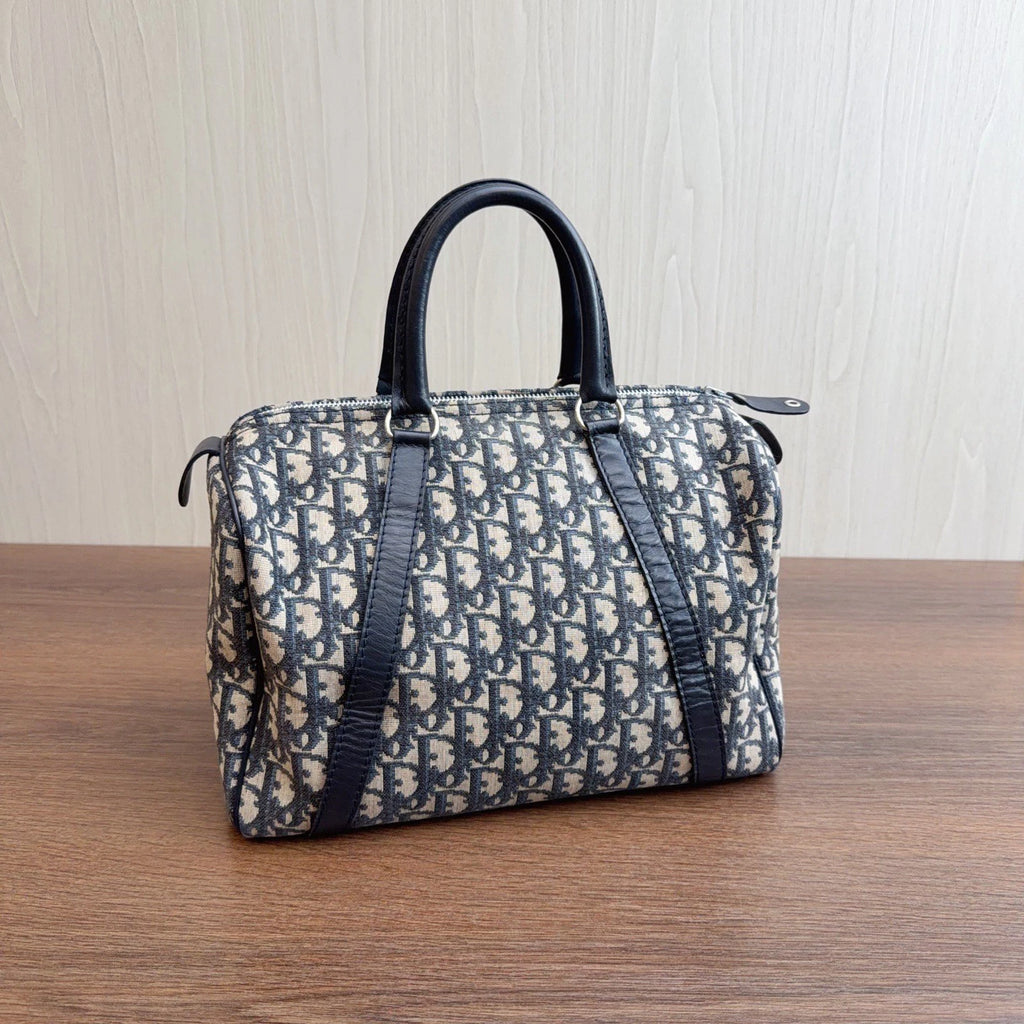 Christian Dior Vintage Boston Oblique Top Handle Bag Women Fashion