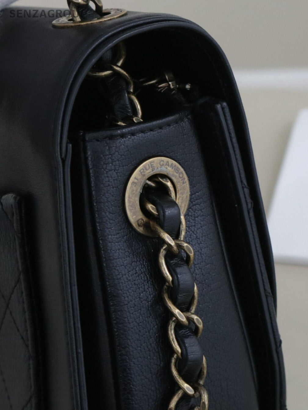 Chanel Cuba Series Saddle Bag Chain Shoulder Bag Black Gold Women Classic