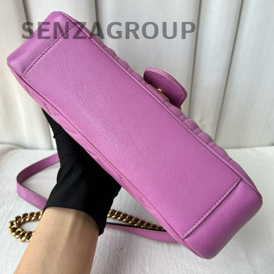 Gucci Purple Marmont 26 Chain Shoulder Bag - Classic Women's Fashion