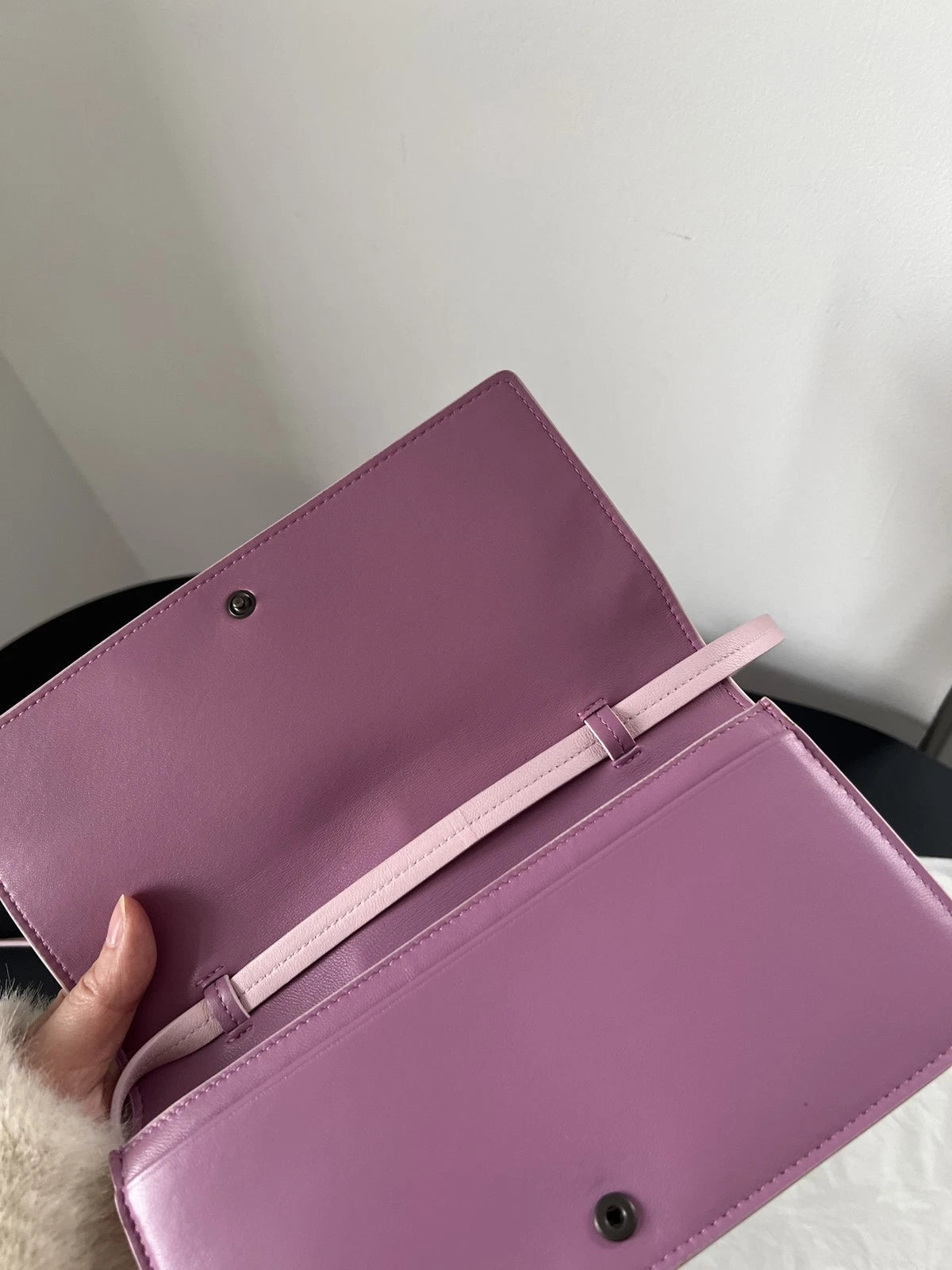 Bottega Veneta WOC Intrecciato Pink Purple 2-Way Shoulder Bag Crossbody