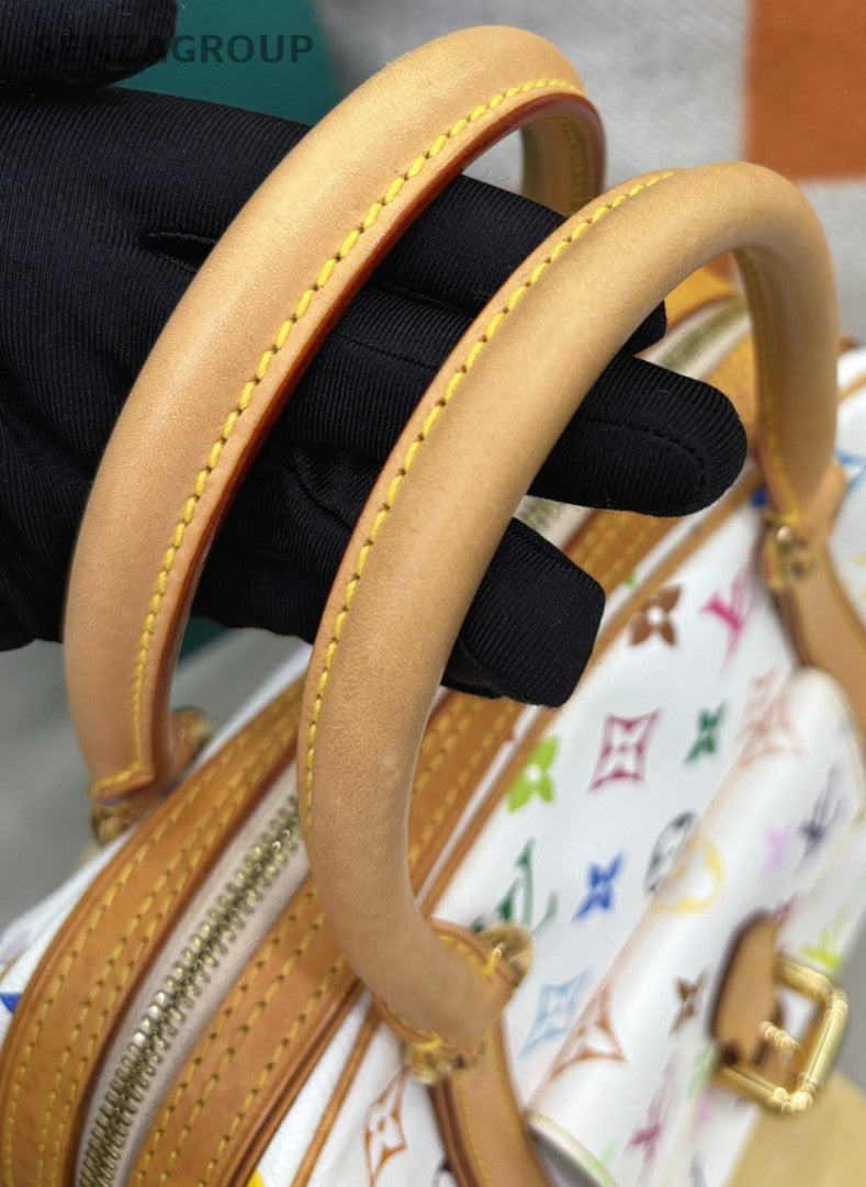 Louis Vuitton Priscilla Monogram Handbag Multiwhite Gold Women Classic
