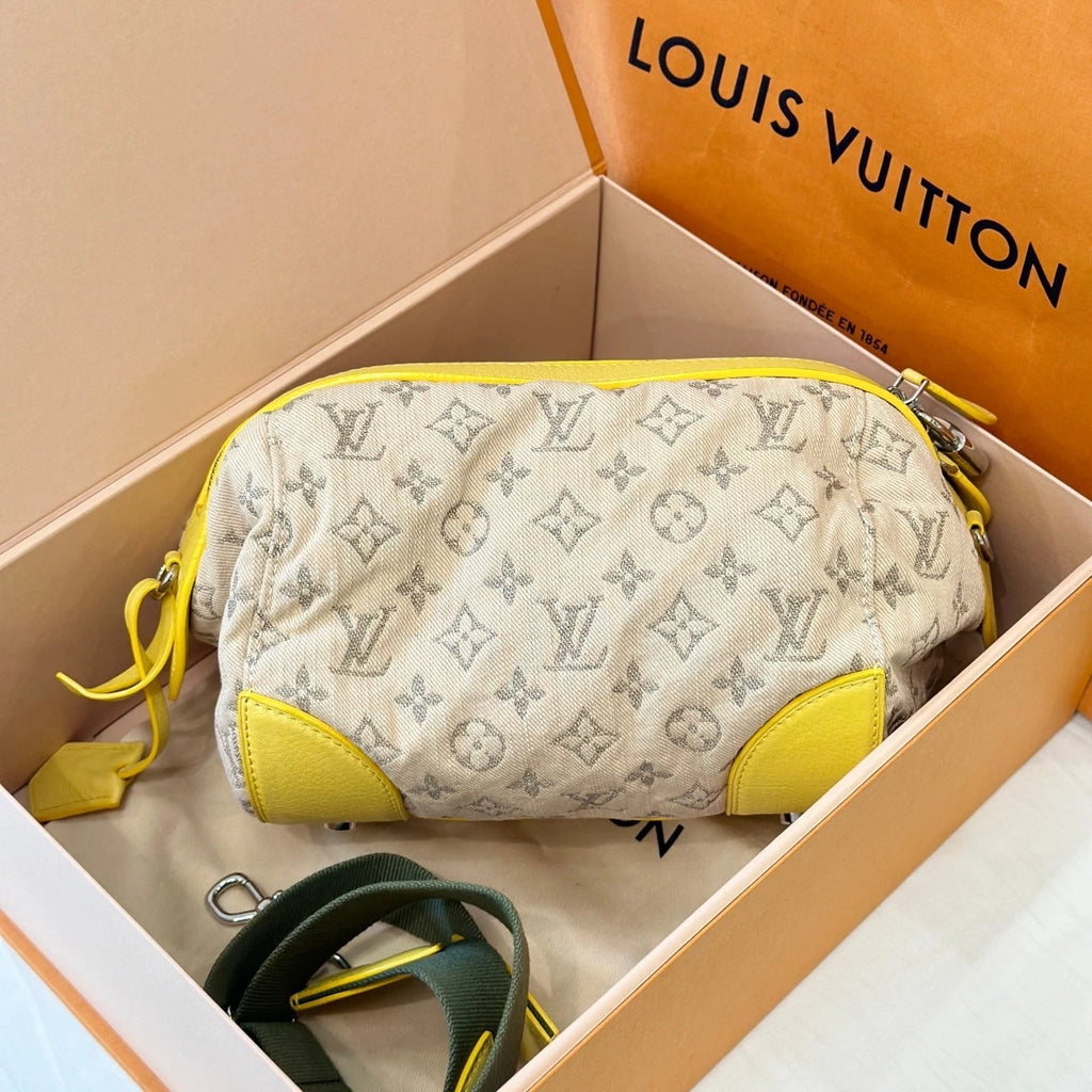 Louis Vuitton Limited Denim Monogram Handbag Crossbody Women