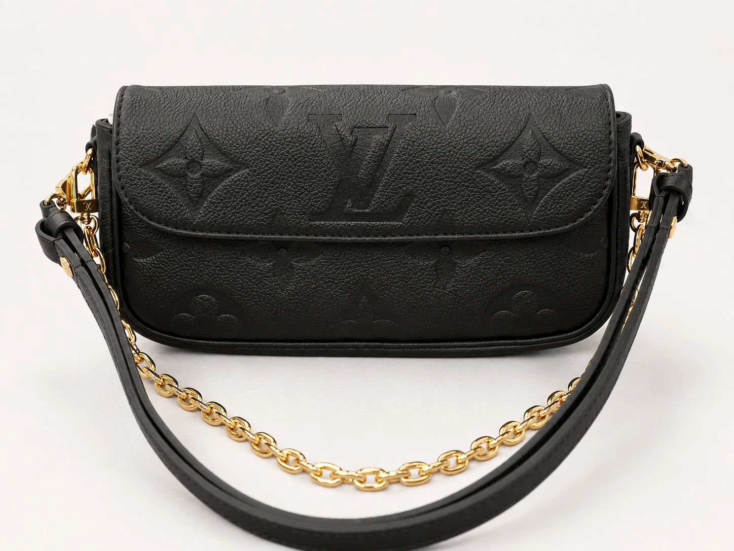 Louis Vuitton Ivy Chain Monogram Empreinte Black Gold Shoulder Bag Chain Bag
