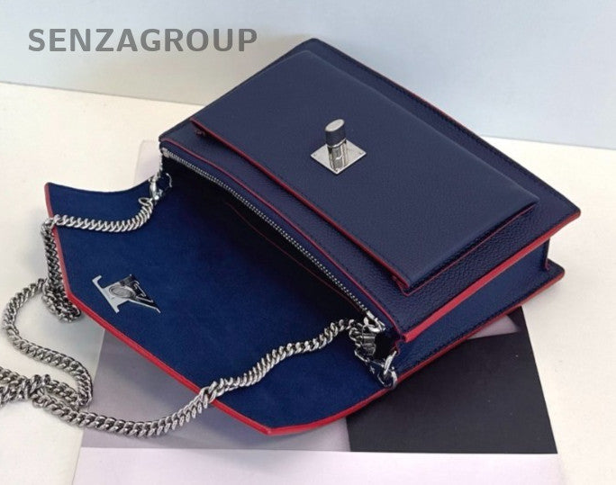 Louis Vuitton My Lock me woc Navy Blue Chain Strap Women Crossbody Shoulder bag