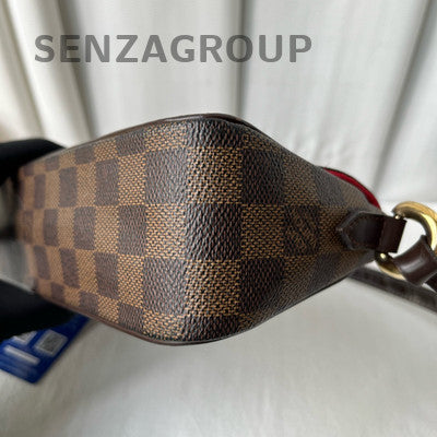 Louis Vuitton Damier Ebene Gold Buckle Shoulder Bag Classic Women