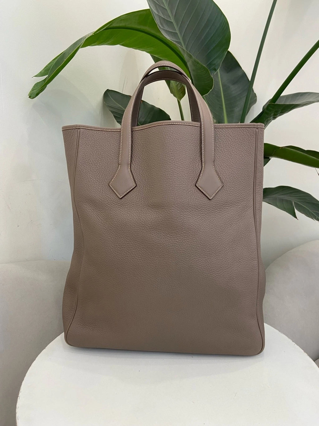 Hermes Victoria Tote Bag For Women Gray Leather