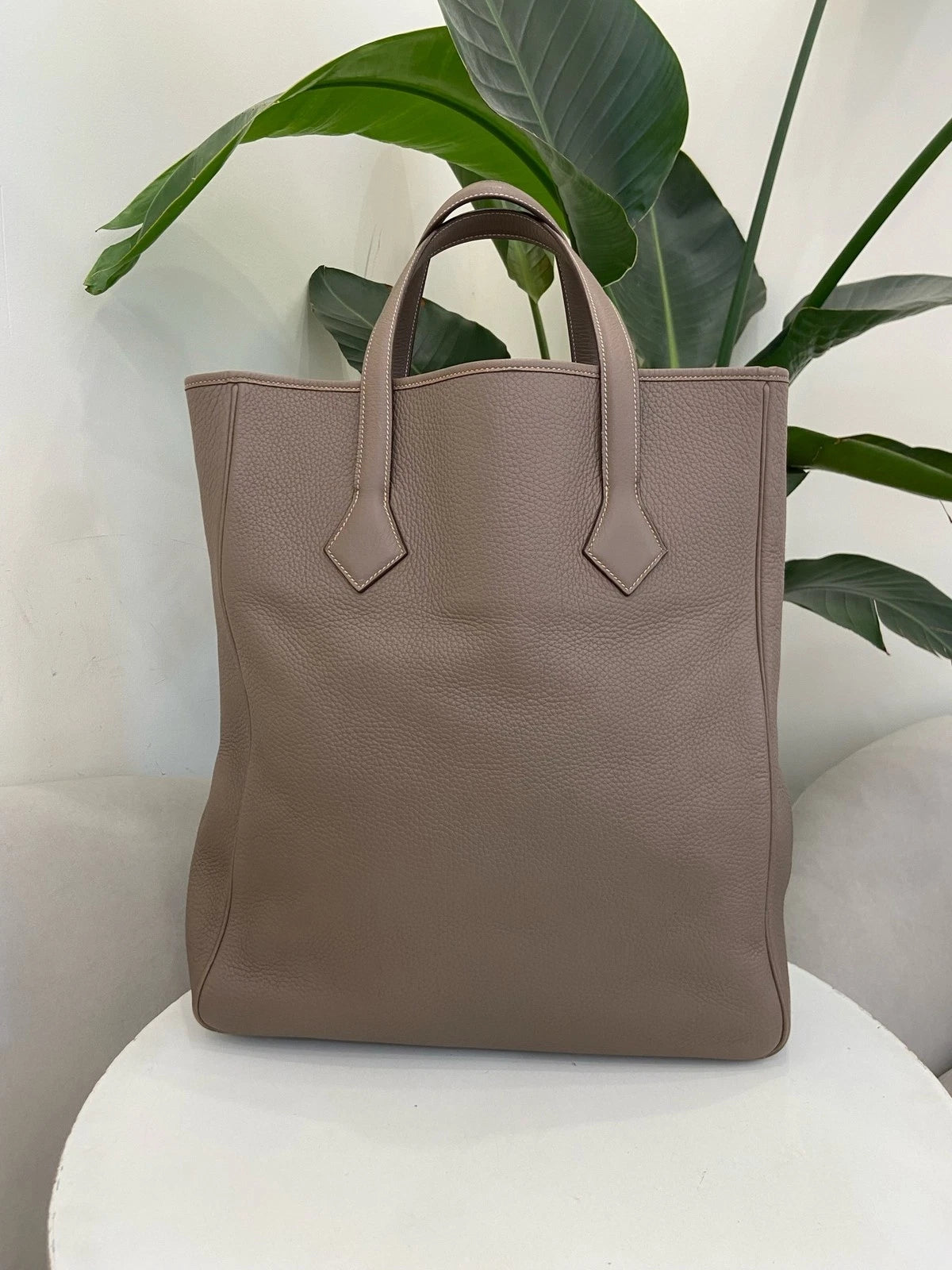 Hermes Victoria Tote Bag For Women Gray Leather