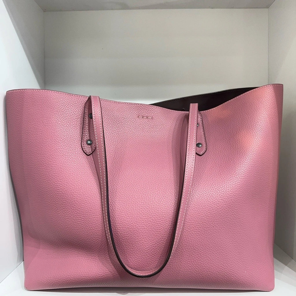 Coach Pink Leather Large Tote Shoulder Handbag for Women