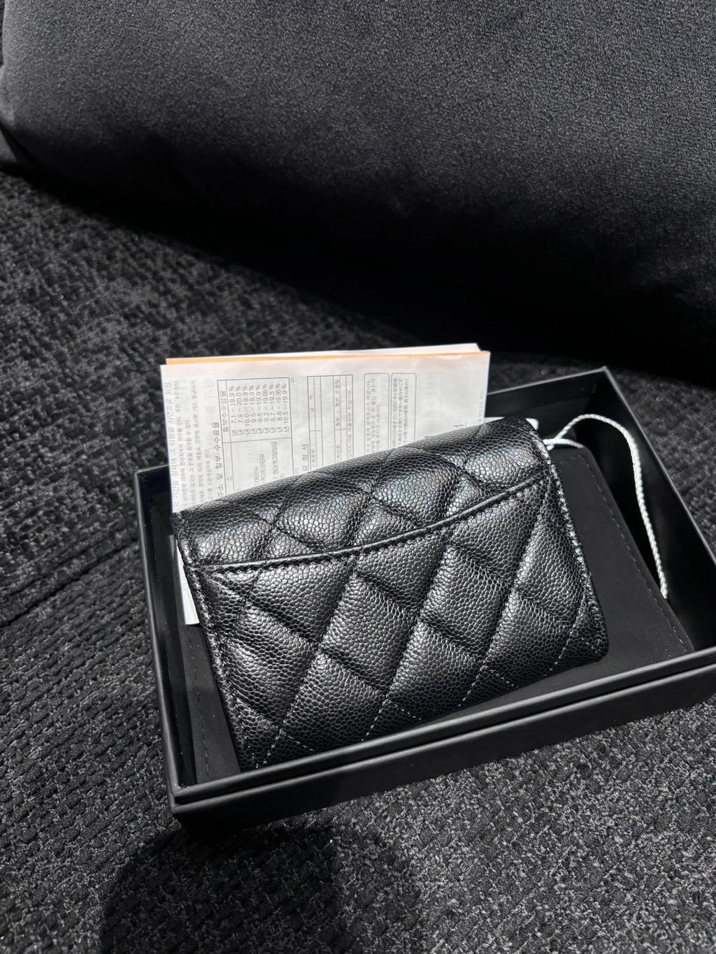 Chanel CF Black Card Holder Wallet For Women