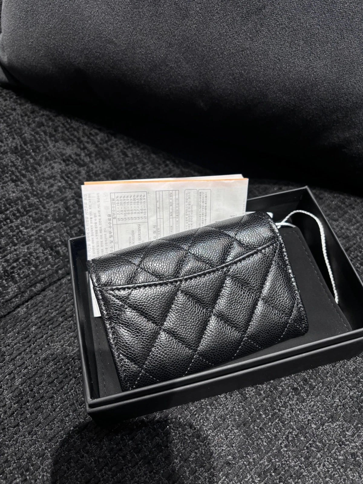 Chanel CF Black Card Holder Wallet For Women