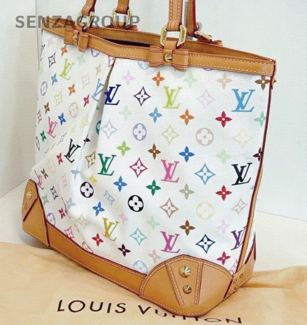 Louis Vuitton White Multicolor PM Monogram Handle Bag Shoulder Bag Women Classic