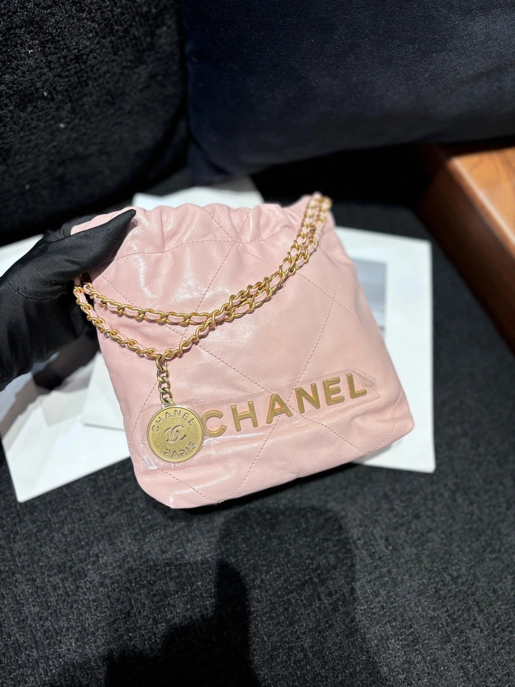 CHANEL 22Bag Mini Pink Shoulder Bag For Women