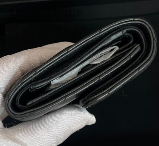 Chanel 2.55 So Black Wallet Unisex Adults Classic