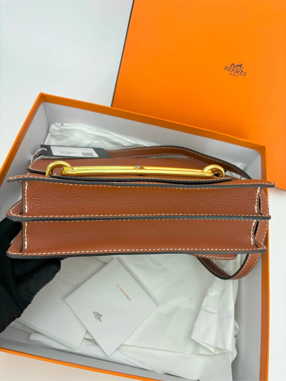 Hermes Roulis Brown Leather Shoulder Bag For Women