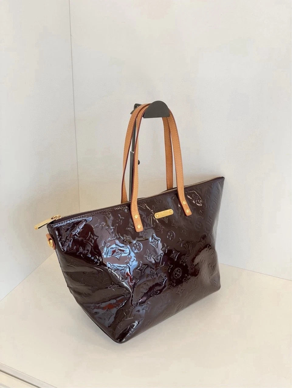 Louis Vuitton Women Patent Leather Tote Shoulder Bag
