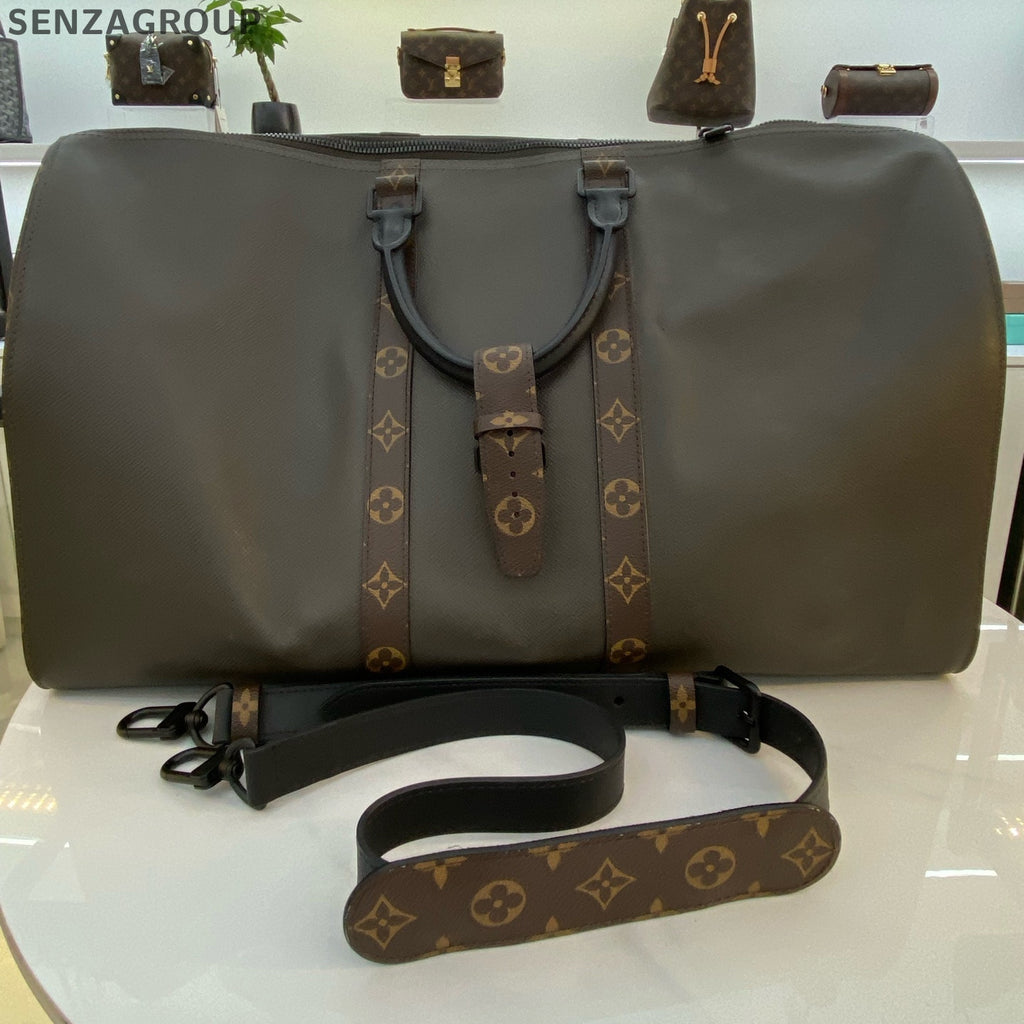 Louis Vuitton Brown Keepall 50 Travel Bag - Unisex Hand Carry & Shoulder Strap